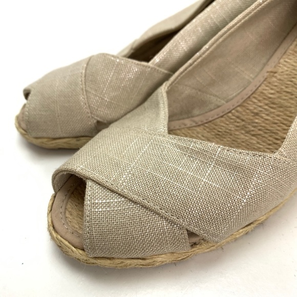 Ralph Lauren CECILIA Linen Espadrille Wedges sz 9 - Picture 9 of 16